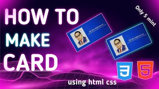 How to Make Card Using HTML CSS Rahul ka coding htmlcss [upl. by Tyree695]