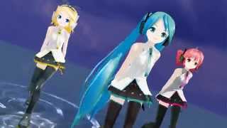 【MMD】FREELY TOMORROW Ver1（Lat式初音ミク・鏡音リン・重音テト，HD） [upl. by Emiatej487]