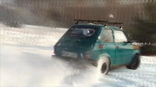 Maluch drift  Fiat 126 having fun on snow [upl. by Etnaihc692]