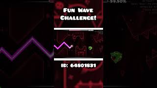 Fun Satisfying GD Geometry Dash Wave Challenge geometrydash gd gdlevels [upl. by Arada]