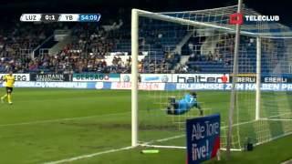 FC Luzern vs Young Boys Bern 12  Raiffeisen Super League  02092012 [upl. by Dorolisa]