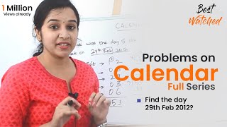 Aptitude Made Easy Problems on Calendar full series Learn maths StayHome [upl. by Ulland69]