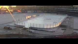 Winterfest Outdoor Rink Construction Time Lapse 122014 [upl. by Eigriv412]