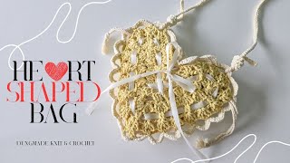 Crochet heart bag 💝 Hướng dẫn móc túi trái tim hot trend [upl. by Neeneg147]