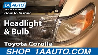 How to Replace Headlights 9397 Toyota Corolla [upl. by Anaujahs]