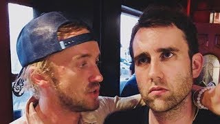 Harry Potter Stars Tom Felton amp Matthew Lewis Have EPIC Reunion [upl. by Fitalludba]