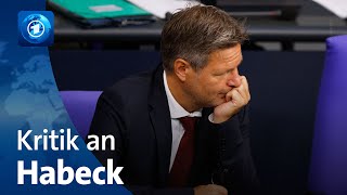 Kritik an Wirtschaftsminister Habeck und seine Reaktion [upl. by Aleda838]