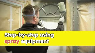 How to paint a UPVC door using spray equipment [upl. by Yllac109]