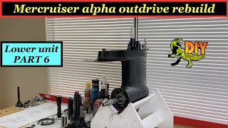 Mercruiser outdrive lower unit rebuild  PART 6 [upl. by Inalan]