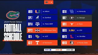 The 2024 Schedule Is Here  Florida Football [upl. by Ennairrac]