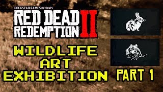 Red Dead Redemption 2  Wildlife Art Exhibition Walkthrough  Part 1 rabbit amp squirrel pelts [upl. by Floria]