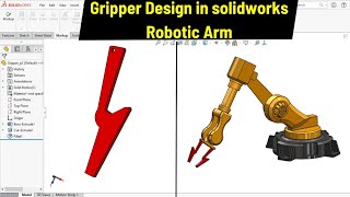 Geipper Design for Robotic Arm in solidworks  Robo CAD [upl. by Acemaj892]