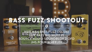 Bass Fuzz Shootout EHX Source Audio JHS amp MXR [upl. by Franza]