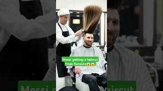 Ronaldo the Barber😱😱viralvideo shorts viralshort short ronaldoandmessifriendship ytshortmessi [upl. by Auqeenahs749]