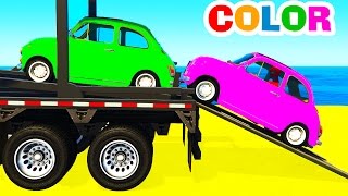 FUN CARS Transportation and Spiderman Cartoon for Kids and Colors for Toddlers Nursery Rhymes [upl. by Myron]