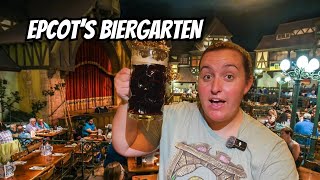 DINING AT EVERY RESTAURANT IN EPCOT’S WORLD SHOWCASE BIERGARTEN REVIEW [upl. by Hnah]