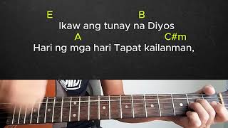 Papuri Kay Yahweh Guitar Tutorial With Chords and Lyrics [upl. by Knowling]