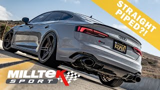 Audi RS5 B9  Milltek Sport Non Resonated Exhaust with Milltek Catless Pipes [upl. by Fadas]