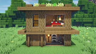 ⚒️ Minecraft Tutorial  Small Survival Wooden House 🏡 [upl. by Greene]