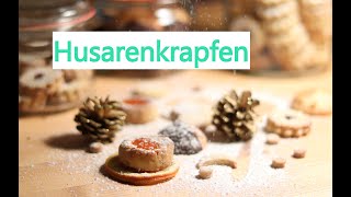 Husarenkrapfen Rezept mit Kinder backen Engelsaugen  nach Omas Rezept [upl. by Brig681]