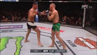 UFC 202 Every hard shot Conor McGregor landed in rounds 12 amp 4 [upl. by Zoilla]