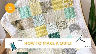 Ultimate Beginners guide to making a Quilt  Step by step tutorial [upl. by Mosenthal]