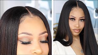 TRULY BEGINNER 5MIN LACE WIG INSTALL no glue [upl. by Mccord]