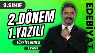 9Sınıf 2Dönem 1Yazılı  MEB Türkiye Geneli Ortak Sınav Soruları  2Prova  Türk Dili ve Ed [upl. by Yesmar]