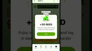 Seed Daily Check In Bonus Free SeedClaim Seed Free NowSeed Airdrop Earning in Seed Farming Join [upl. by Gisele921]