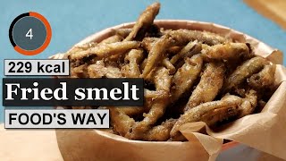 Fried smelt fish  Ingredients calories  Greek Food’s Way [upl. by Oam]