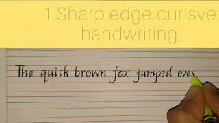 Learn 3 different handwriting styles in one videosharp edge print stylecursive Handwriting [upl. by Amethist]