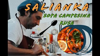 SOLIANKA salianka Солянка Sopa Rusa a base de Encurtidos y Carne Ahumada [upl. by Noryb320]