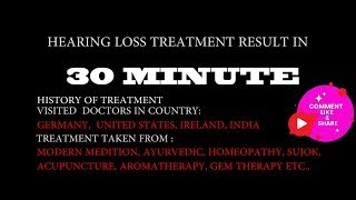 Hearing Loss Treatment Result in 30 minute  Srigiri Ayurvedic Hospital [upl. by Aelram331]