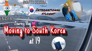 India to south korea vlog  full journey vlog✈️  student life 📚 leaving home 💕🇮🇳 [upl. by Zebedee196]