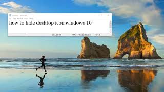 how to hide desktop icon windows 10 [upl. by Rialc]