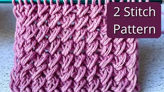 EASY AND BEAUTIFUL KNITTING PATTERN ONLY 2 STITCHES [upl. by Llohcin]