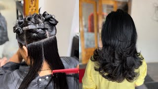 How to 90 Degree hair cut  step by step  easy way  with osam blow dry tutorial haircut youtube [upl. by Sacul]