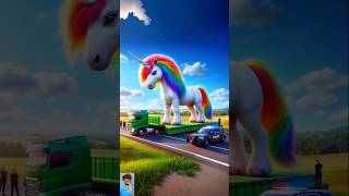 😻 Evolution of cat Giant Unicorn loaded on the Truck ❤️ cat cute love shorts [upl. by Zeuqirdor348]