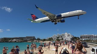 1 hour of Aviation Paradise St Maarten Planespotting in 4K from Maho Beach [upl. by Matteo]