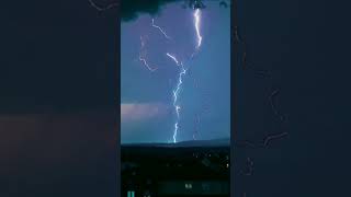 Wow Lightning strikes only House ⛈🌩Shorts Lightning strikes lightningmcqueen storm weatherevent [upl. by Ardnajela]