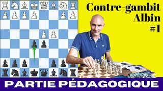 Contre gambit Albin 1  Partie déchecs pédagogique [upl. by Aidaas]