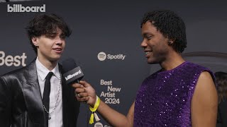 Landon Barker Teases New Track quotOver Youquot amp Talks Performing  Spotify Best New Artist Party 2024 [upl. by Aipmylo414]