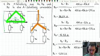 Brückenschaltung mit R5  Querstrom und Brückenspannung berechnen [upl. by Balfour]