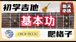 爬 格 子 ！ 初學吉他基本功  怎麼爬  姿勢  練習  零基礎吉他教學  爬格子 [upl. by Ciardap206]