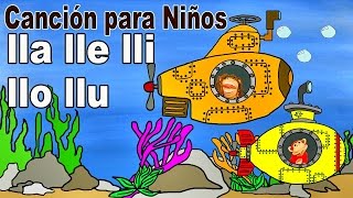 Canción lla lle lli llo llu  El Mono Sílabo  Videos Infantiles  Educación para Niños [upl. by Anolahs877]