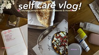 PRODUCTIVE SELF CARE DAY 💌  unboxing mini room makeover amp more [upl. by Atinaej]