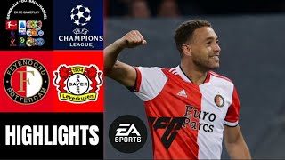 Feyenoord Rotterdam vs Bayer 04 Leverkusen UEFA Champions League Highlights [upl. by Norm55]