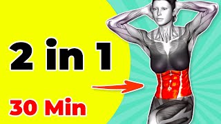 ➜ Lose UPPER BELLY  LOWER BELLY FAT ➜ 30Min STANDING Abs Workout [upl. by Emiatej]