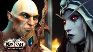 All Jailer Sylvanas amp Anduin Cutscenes  Cinematics  World of Warcraft Shadowlands [upl. by Anwadal]