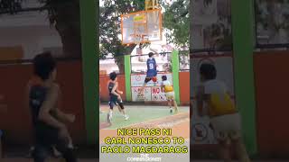 NICE PASS NI CARL NONESCO TO PAOLO MAGDARAOG  THE COMMISSIONERS MIDGET 16U BASKETBALL LEAGUE S5 [upl. by Adrial]